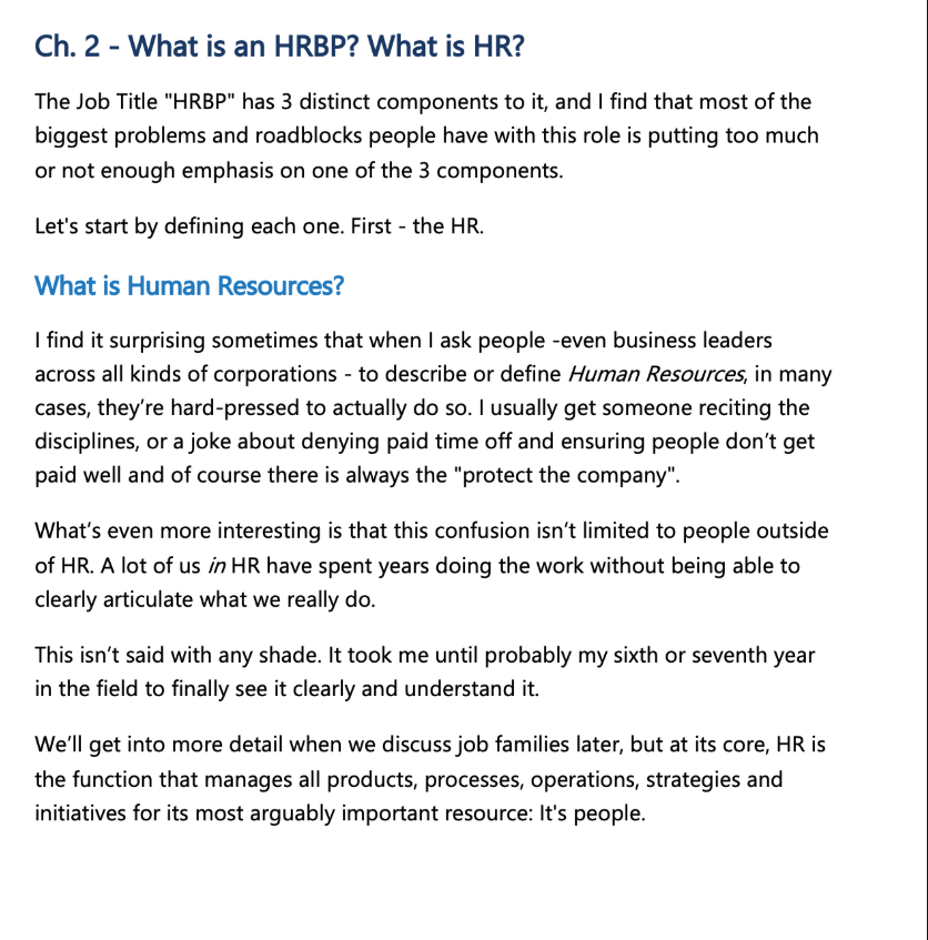 HR Business Partner Field Guide